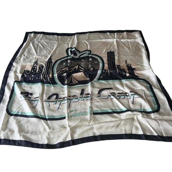 Coach Big Apple Camp Oversized Silk Scarf NWT - Picture 2 of 8